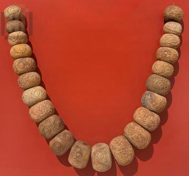 Terracotta necklace beads