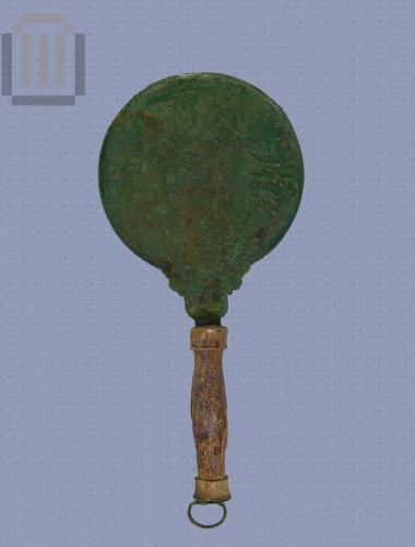 Kάτοπτρο με κάθετη λαβή με οστέινη επένδυση