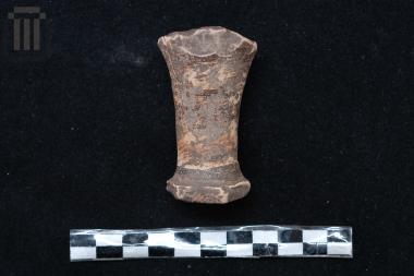 Foot stem of a mycenaean wheeled cup