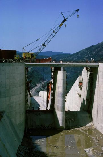 Υπό κατασκευή φράγμα των Κρεμαστών