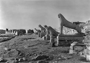 Grèce - Cyclades, Délos, les lions, 26 X 11 (Ελλάδα - Κυκλάδες, Δήλος, τα λιοντάρια, 26 Οκτωβρίου 1911)