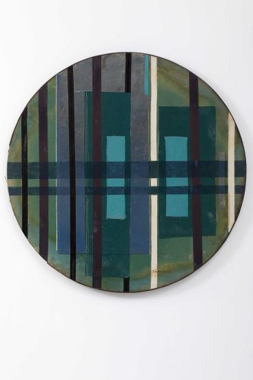 Σύνθεση με ύφασμα και ζωγραφική