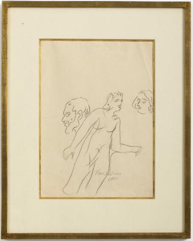 Γυμνή γυναίκα, αυτοπροσωπογραφία και γυναικεία κεφαλή