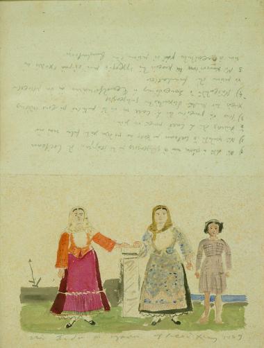 Letter to A.G.X. with three peasant women