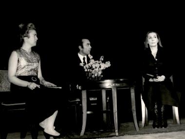 Ηθοποιοί σε εκδήλωση του Εθνικού Θεάτρου