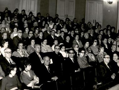 Στιγμιότυπο από εκδήλωση του Εθνικού Θεάτρου