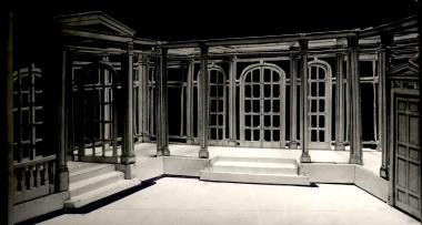 «Η βεντάλια της λαίδης Ουίντερμηρ», μακέτα σκηνικού