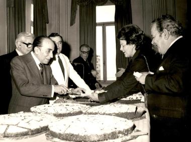 Κοπή πρωτοχρονιάτικης πίτας στο Εθνικό Θέατρο