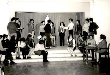 Μάθημα με την Ελένη Χαλκούση στη Δραματική Σχολή του Εθνικού Θεάτρου