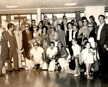 «Ιφιγένεια εν Αυλίδι»1971, άφιξη του θιάσου από την περιοδεία στην Κύπρο