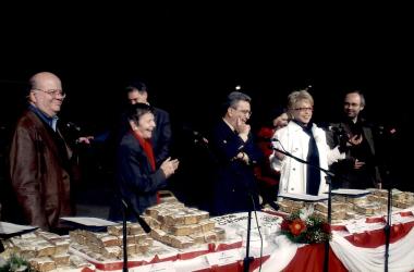 Κοπή πρωτοχρονιάτικης πίτας στο Εθνικό Θέατρο