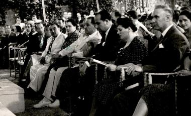 Εκδήλωση στο πλαίσιο της περιοδείας του Εθνικού Θεάτρου στη Θεσσαλονίκη το 1938