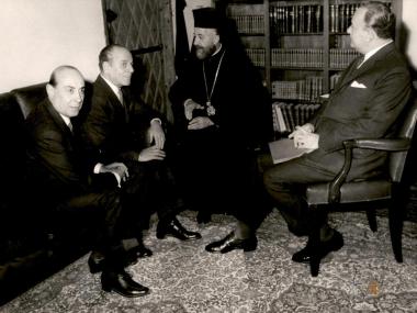 Περιοδεία του Εθνικού Θεάτρου στην Κύπρο, επίσκεψη στο Προεδρικό Μέγαρο