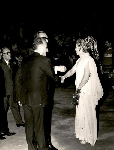 Μέλη της διοίκησης του Εθνικού Θεάτρου στην παράσταση των «Νεφελών»