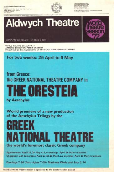 Poster for the National Theatre's tour in London