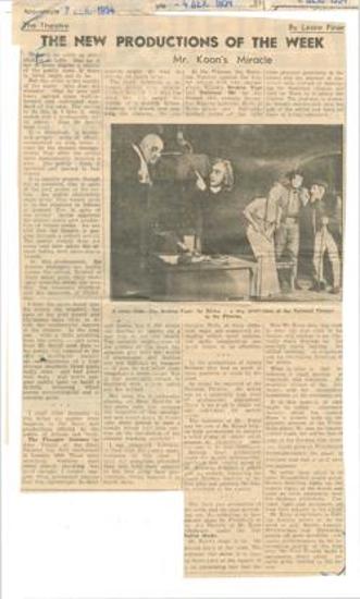 The new productions of the week