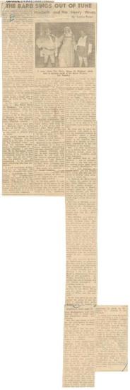 The bard sings out of tune. 