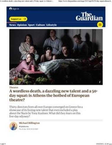 A wordless death, a dazzling new talent and a 50-day squat: is Athens the hotbed of European theatre?