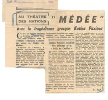 Au Theatre des Nations. 