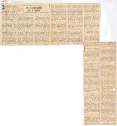 Two new plays of the Municipal Theatre. 