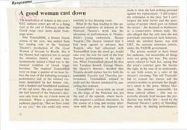 A good woman cast down