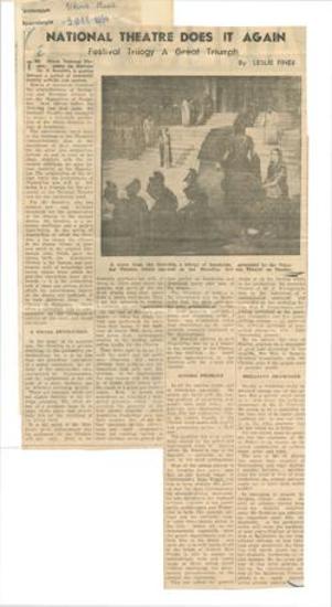 National Theatre does it again. Festival trilogy: A great triumph