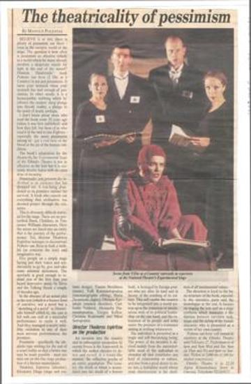 The theatricality of pessimism