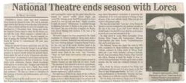 National Theatre ends season with Lorca