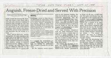 Anguish, freeze-dried and served with precision. 