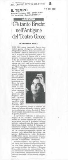 C'è tanto Brecht nell'Antigone del Teatro Greco