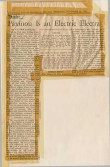 Paxinou is an electric Electra