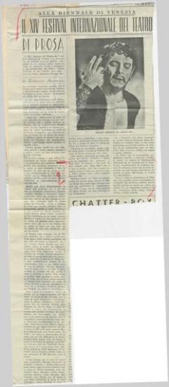 Alla Biennale di Venezia. Il XIV Festival Internazionale del Teatro di prosa