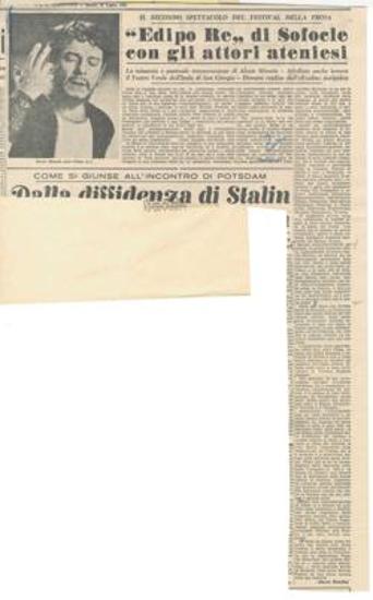 Il secondo spettacolo del festival della prosa. 