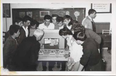 Theodoros Litsas giving a seminar on theater play with Alekos Galanos at the AFS students, 5