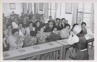 Theodoros Litsas giving a seminar on theater play with Alekos Galanos at the AFS students, 7