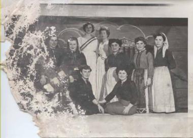 Students participating on theater play