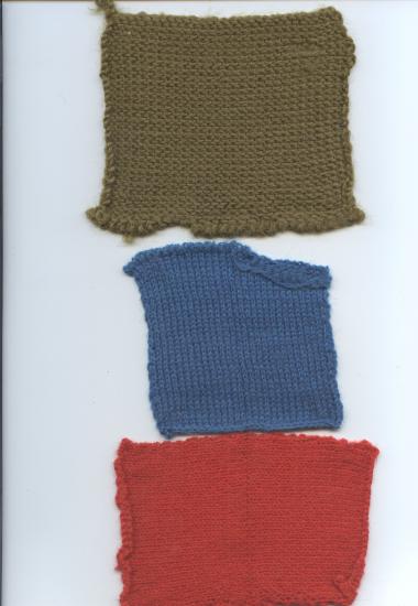 Samples of knitting