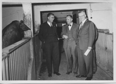 Ambassador Phillips Talbot talking with Bruce Lansdale, November, 1965
