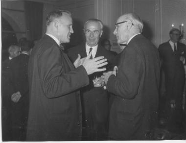 Bruce Lansdale discussing with the Greek Minister of Agriculture, 1966