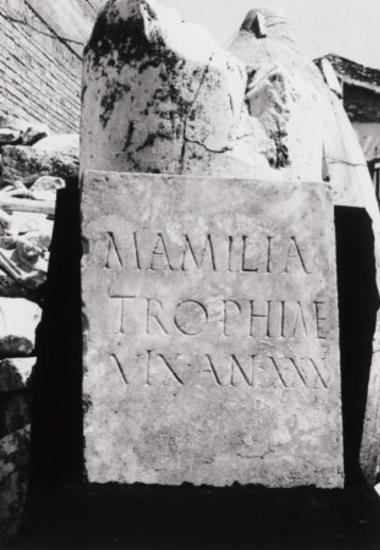 Achaïe II 099: Epitaph of Mamilia Trophime