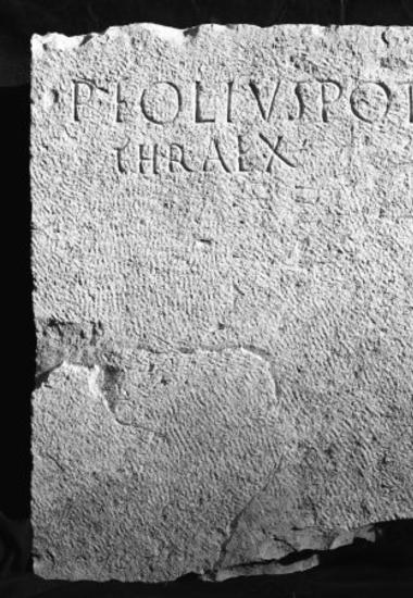 Achaïe II 171: Epitaph of the gladiator Publius Folius Potitus