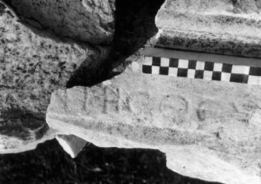 ILeukopetra 150: Dedicatory inscription for the building (?) of the propyla of the sanctuary.