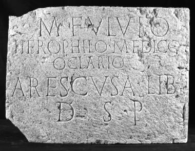 Achaïe II 133: Epitaph of Marcus Fulvius Herophilus, doctor