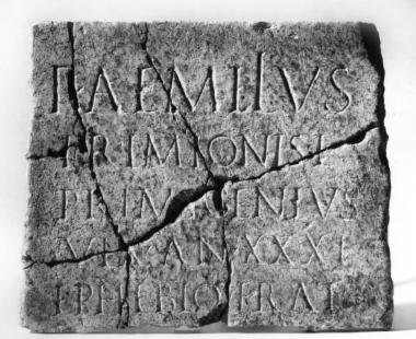Achaïe II 111: Epitaph of Publius Aemilius Primigenius