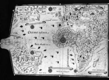 [Portolan chart of the Western hemisphere], Georgio Callapodha cretensis meffecit nell'ano domini 1550 de 14 luius