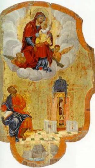 The Virgin Madre della Consolazione, St Mark, St Spyridon's relic and the city of Corfu