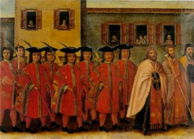 The litany of St Charalampis' relic (detail)