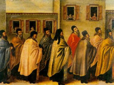 The litany of St Charalampis' relic (detail)