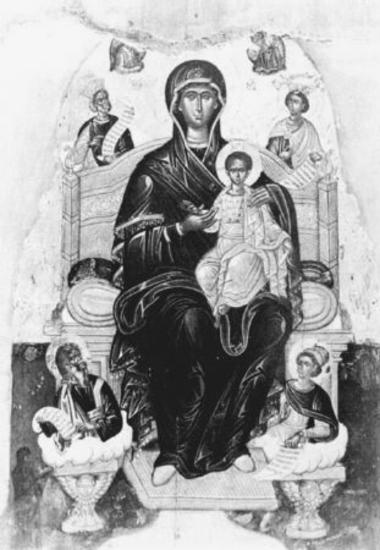 The Virgin enthroned and prophets