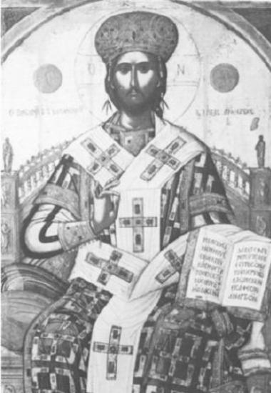 Christ the King of Kings and High Priest enthroned